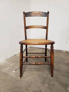 lot 58002 image: Antique Wicker Seat Chair