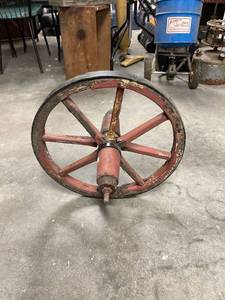 lot 58033 image: vintage wooden wheel