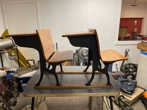 lot 58052 image: vintage school desks