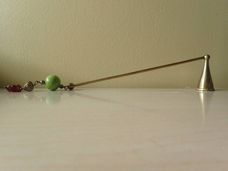 lot 6225 image: Decorative Brass Candle Snuffer