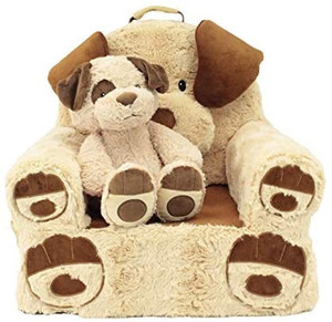 lot 31875 image: Soft Landing�� , Darling Duos, 2-Piece Plush & Premium Sweet Seat Character Chair Bundle, Dog