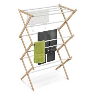 lot 31888 image: Honey Can Do Wooden Laundry Drying Rack