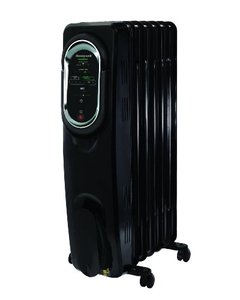 lot 31937 image: Honeywell HZ-789 EnergySmart Electric Oil Filled Radiator Whole Room Heater, Black, 24.45H x 9.06D x 13.74W (HZ789)