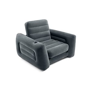 lot 31945 image: Intex Pull-Out Chair Inflatable Bed, 46 X 88 X 26, Twin, Grey