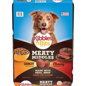 lot 31963 image: Kibbles n Bits Meaty Middles Prime Rib Flavor, Dry Dog Food, 15 Pounds