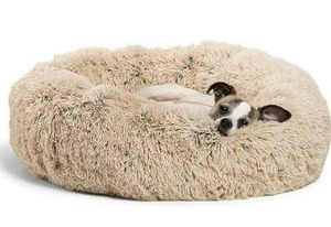 lot 31984 image: Best Friends by Sheri Original Donut Shaped Dog and Cat Bed in Faux or Luxury Fur, Machine Washable, High Cushion, Various Sizes S-XL
