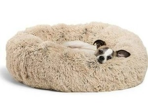 lot 31985 image: Best Friends by Sheri Original Donut Shaped Dog and Cat Bed in Faux or Luxury Fur, Machine Washable, High Cushion, Various Sizes S-XL