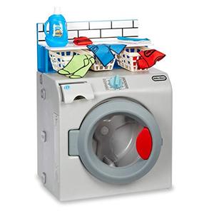 lot 36027 image: Little Tikes First Washer Dryer - Realistic Pretend Play Appliance for Kids, Interactive Toy Washing Machine with 11 Laundry Accessories, Unique Toy, Ages 2