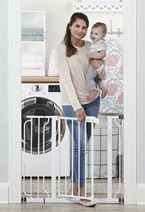 lot 37164 image: Regalo Easy Step 38.5-Inch Extra Wide Walk Thru Baby Gate, Includes 6-Inch Extension Kit, 4 Pack Pressure Mount Kit, 4 Pack Wall Cups and Mounting Kit