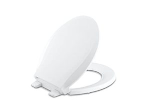 lot 37194 image: KOHLER K-4639-0 Cachet Quiet Close Toilet Seat, White, Round
