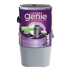 lot 37236 image: Litter Genie Pail, Ultimate Cat Litter Disposal System, Locks Away Odors, Includes One Refill