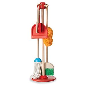 lot 37243 image: Melissa & Doug Lets Play House Dust Sweep Mop 6 Piece Pretend Play Set