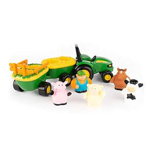 lot 37245 image: TOMY John Deere Animal Sounds Hayride Preschool Toy , Green