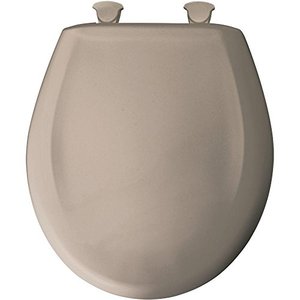 lot 37247 image: Bemis 200SLOWT 068 Lift-Off Plastic Round Slow-Close Toilet Seat, Fawn Beige