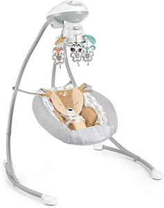 lot 38028 image: Fisher-Price GNG38 Fawn Meadows Dual Motion Baby Swing w Motorized Mobile