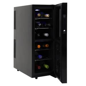 lot 38034 image: Koolatron Urban Series 12 Bottle Dual Zone Wine Cooler, Thermoelectric Wine Fridge, 1.3 cu. ft. Freestanding Wine Cellar for Home Bar, Kitchen, Apartment, Condo, Cottage