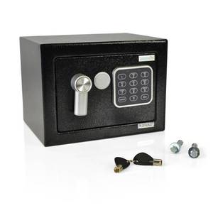 lot 38051 image: Serene Life Compact Electronic Safe with Mechanical Override, SLSFE12