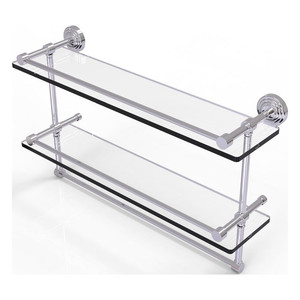 lot 38052 image: Glass Shelf With Towel Bar