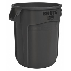 lot 39228 image: Rubbermaid BRUTE� 20 gal. Round Open Top Utility Trash Can, 22-34H, Black