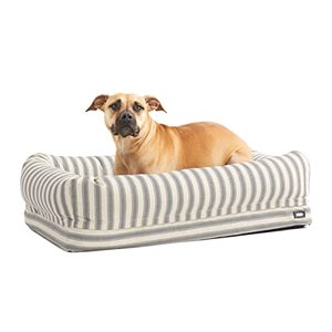 lot 39241 image: BarkBox Memory Foam Dog Bed, High Density Foam Base for Orthopedic Joint Relief, Crate Lounger, Dog Couch or Sofa Pet Bed, Machine Washable Cover with Water-Resistant Lining