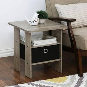 lot 39264 image: Furinno Andrey End Table Night Stand with Bin Drawer, Multiple Colors