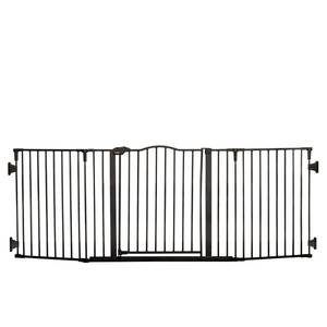 lot 41748 image: Regalo Deluxe Home Accents 74-Inch Widespan Safety Gate, Includes 4 Pack of Wall Mounts