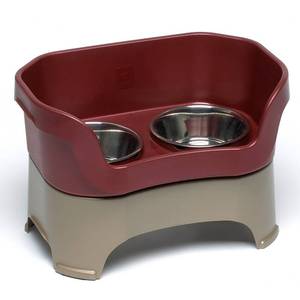 lot 41774 image: Neater Pets Neater Feeder Deluxe Mess-Proof Elevated Food & Water Bowls for Large Dogs, Cranberry