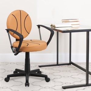 lot 41799 image: Flash Furniture Basketball Swivel Task Office Chair with Arms
