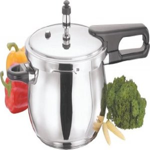 lot 41814 image: Gandhi - Appliances Vinod V-3.5L Splendid Plus Handi Stainless Steel Pressure Cooker, 3.5-Liter
