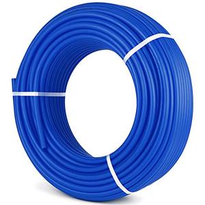 lot 41826 image: Happybuy 34 PEX Tubing 300Ft Non-Barrier PEX Pipe Blue Pex-b Tube Coil for Hot and Cold Water Plumbing Open Loop Radiant Floor Heating System PEX Tubing ,34 Non-Barrier, 300FtBlue, (Retail Price $147.00)