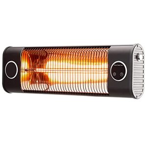 lot 99596 image: Uthfy 150R Patio Heater,with Electric Infrared Technology and Carbon Fiber Tube,Wall Mounted,Remote Control and Overheating Protection for OutdoorIndoor Use,1500W700W,24 inches,black