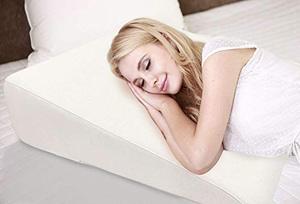 lot 99599 image: 7.5 Wedge Pillow For Acid Reflux - Dr. Recommended Height, Luxurious 2 Memory Foam Pillow Wedge For Sleeping, GERD, Post Surgery, Heartburn, and Snoring - Washable Bamboo Cover (25W x 26L x 7.5H)