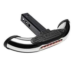 lot 99631 image: Bully CR-605L Universal Truck Hitch Step with LED Brake Lights Fits 2�� Hitch Receivers, Chrome