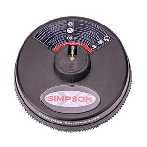 lot 99641 image: Simpson Cleaning 80165 Scrubber 15 Steel Pressure Washer Surface Cleaner for Cold Water Machines, 14 Quick Connection, Rated Up to 3700 PSI, Black