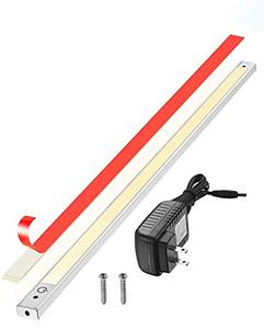 lot 99665 image: Phonar 24 Inches LED Under Cabinet Light 3000K with 12V Adapter and Sensor Switch Under Cabinet Lighting Hardwired for Kitchen, Wardrobe, Hallway, Stairs, Aisle(Warm White