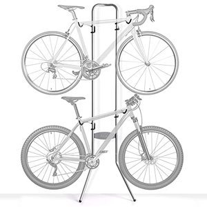 lot 99619 image: Delta Cycle Michelangelo 2 Bike Storage Rack - Gravity Wall Bike Rack - Fully Adjustable Bike Rack Garage for Road, MTB, and Hybrid Bicycles - Vertical Bike Rack Holds Up to 80 lbs