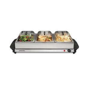 lot 62666 image: Proctor Silex Triple Buffet Server - STAINLESS STEEL