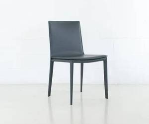 lot 62724 image: Hilton Modern Leather Upholstered Dining Chair Retail$319.99