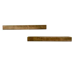 lot 62734 image: Artisan Haute Floating Shelves, Set of 2 Retail$76.98