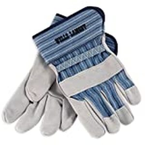 lot 62761 image: Wells Lamont 224 White Mule Leather Gloves, Large