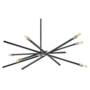 lot 62822 image: Hinkley Lighting 4766 Archer 6 Light 43 Wide Sputnik Chandelier