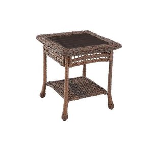 lot 62869 image: Modern Concept Faux Sea Grass Resin Rattan End Table- Retail$109.99