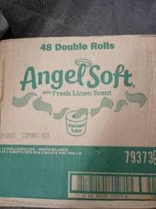 lot 62884 image: ANGEL SOFT 48 DOUBLE ROLLS W FRESH LINEN SCENT