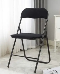 lot 62771 image: Everly Quinn Velvet Padded Folding Chair
