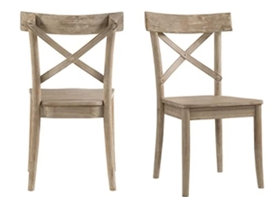 lot 62792 image: The Gray Barn Whistle Stop X-back Wooden Side Chair Set Retail$195.49