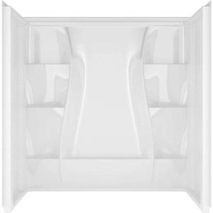 lot 3055 image: Delta 60x32 White Bath Wall Set 40044 - Retail $293.00