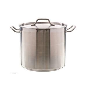 lot 2994 image: Update Stainless Steel Pot With 3 Ply Bottom & Lid - Available Size 20 Quart
