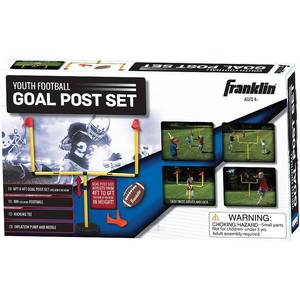 lot 3004 image: Franklin Sports Youth Football Goal Post Set