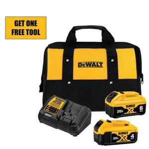 lot 2814 image: Dewalt-DCB246CK 20V MAX Lithium Ion Starter Kit