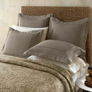 lot 3043 image: Cotton and Linen Blend Hemstitch Sham
